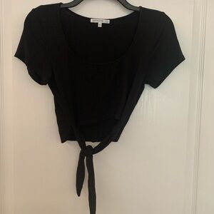 Front tie crop top